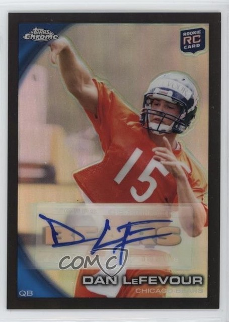 2010 Topps Chrome Black Refractor Auto /25 Dan LeFevour #C36 Rookie Auto RC