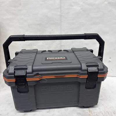 RIDGID Pro Gear 27 Qt Heavy Duty Cooler XL Lockable Handle Latches Holds 42 Cans