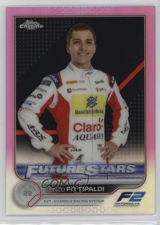 2022 Topps Chrome Formula 1 Pink Refractor 33/75 Enzo Fittipaldi #95 v7j