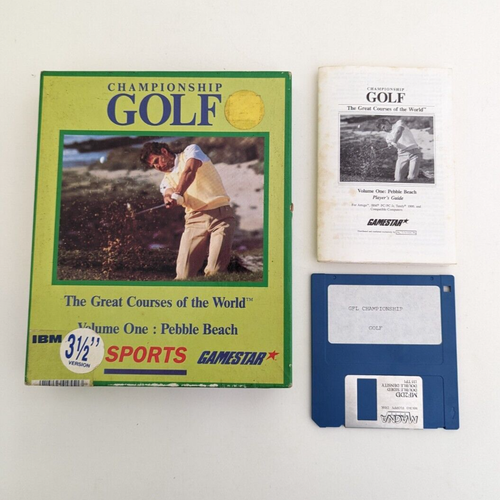 BOXED Championship Golf MS DOS Micro Floppy Disc PC Game 3.5" Box Vintage IBM - Picture 2 of 10