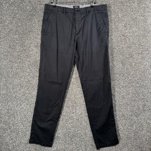Hugo Boss Hose Herren W32 L31 Blau Stretch Chino Khakis Gerades Bein Freizeit