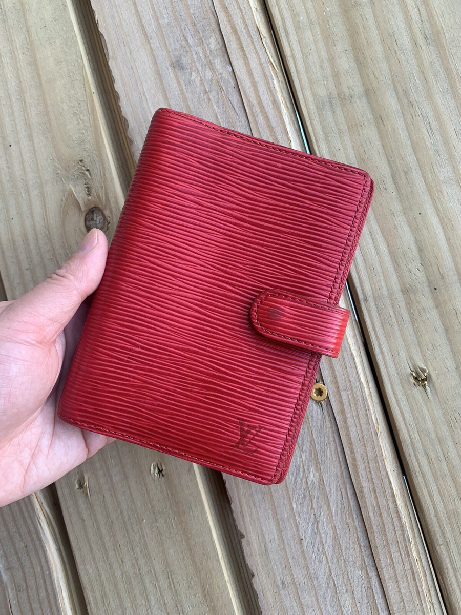 Louis Vuitton Red Epi Leather Agenda / Notebook Cover PM | eBay