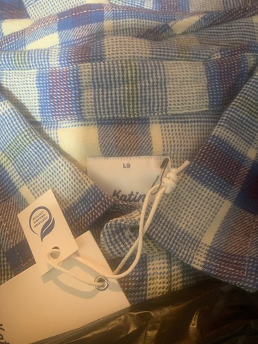 Camisa de lana de franela VINCENT para hombre KATIN talla L nueva con etiquetas - Imagen 6 de 6