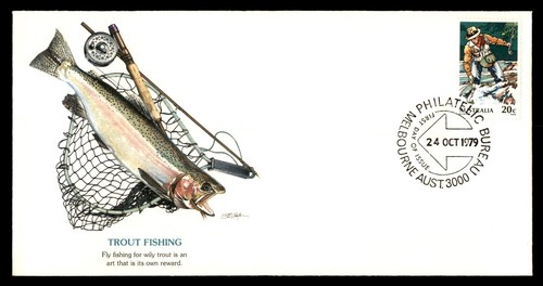 Mayfairstamps Australia FDC 1979 Trout Fishermen First Day Cover aas_35669