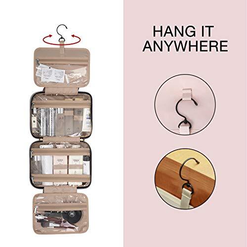 Toiletry Bag Travel Bag with Hanging Hook, Water-resistant Makeup Medium Grey - Picture 5 of 6