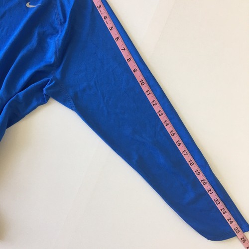 Nike Dri Fit Royal Blue Men's Long Sleeve Pullover Activewear Running Shirt 0006 - Picture 12 of 12