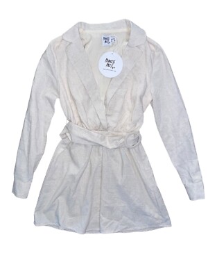 ashleigh stretch cotton cargo mini dress in khaki beige IDEM DITTO Women's Cotton Long Sleeve Mini Shirt Dress – Letay Store main image 1
