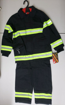 Aeromax Jr. NEW YORK Fire Fighter Suit, Black, Size 6/8