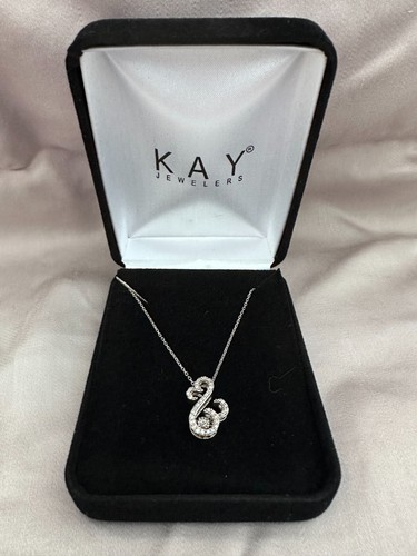 Kay Jewelers 10k WG Jane Seymour Open Hearts Rhythm Diamond Necklace