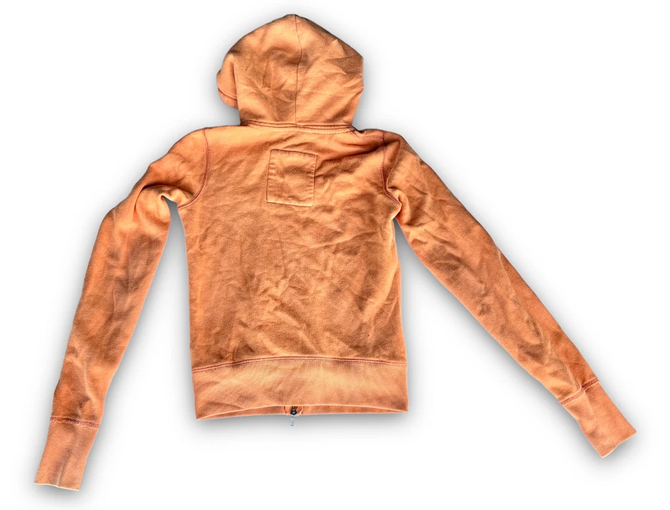 Hollister Hoodie Junior Women's Size Medium M Orange Long Sleeve Y2k Sweatshirt - Image 2 of 4