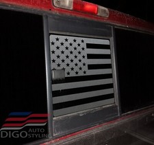 2002-2011 Ford Ranger Back Middle Window American Flag Decal Sticker Matte Black