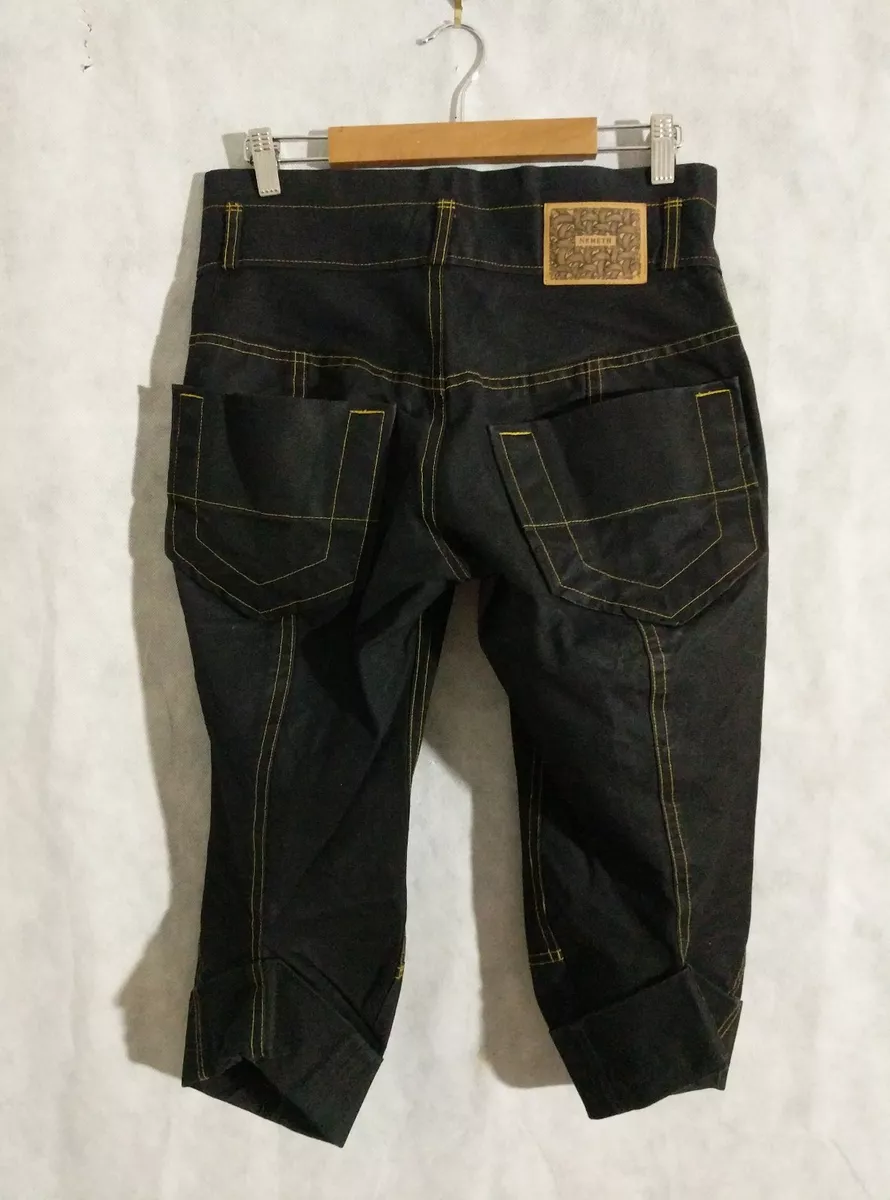 Christopher Nemeth Waxed Duck Canvas Black and Yellow Pants Medium