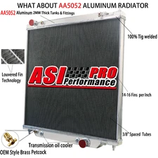 3-Row Aluminum Radiator For Ford 2005-07 F250 F350 F550 6.0/6.8L POWERSTROKE.