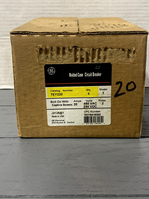 NEW IN BOX GE TEY220 (2P-20A-480V) *SHIPS SAME DAY UPS*