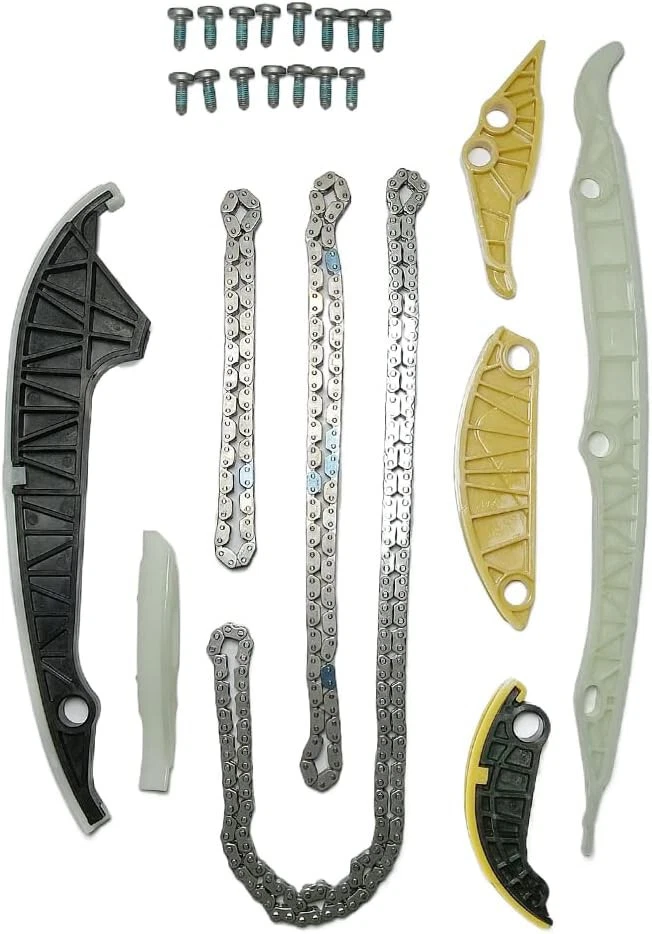 EA888 Timing Chain Kit w Covers, Tensioner, Guide Rail Kit For VW 1.8l 2.0l Foto 2 de 4