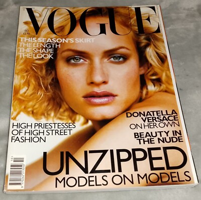 VOGUE MAGAZINE October 1998 KATE MOSS Donatella Versace VINTAGE Fashion 1990s UK