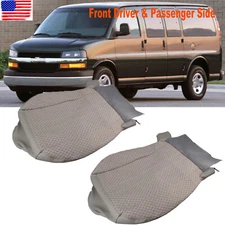 For 2007 Chevy Express & GMC Savana Work Van Front Bottom Cloth Seat Cover