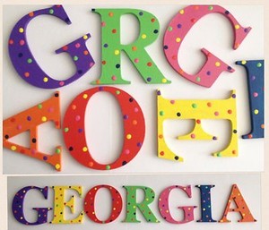 wooden letters for kids room