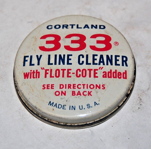 Limpiador de línea de mosca Cortland vintage sin usar estaño y carrete de línea de receptor South Bend - Imagen 2 de 6