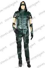 Green Arrow Season 4 Oliver Queen Cosplay Costume Combat Uniform Halloween Party