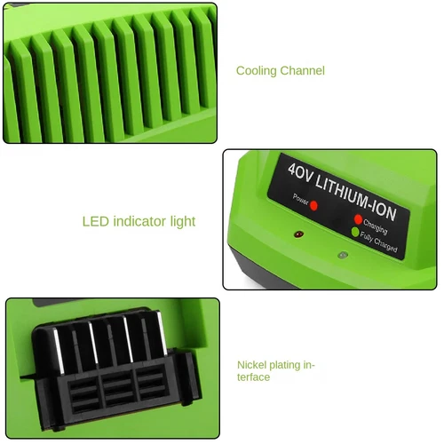 Greenworks Ladegerät 40V 29482 29462 2938302 BAF702 BAF705 Li-ion Akku/Ladegerät - Bild 6 von 8