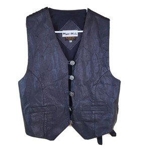 thin leather vest