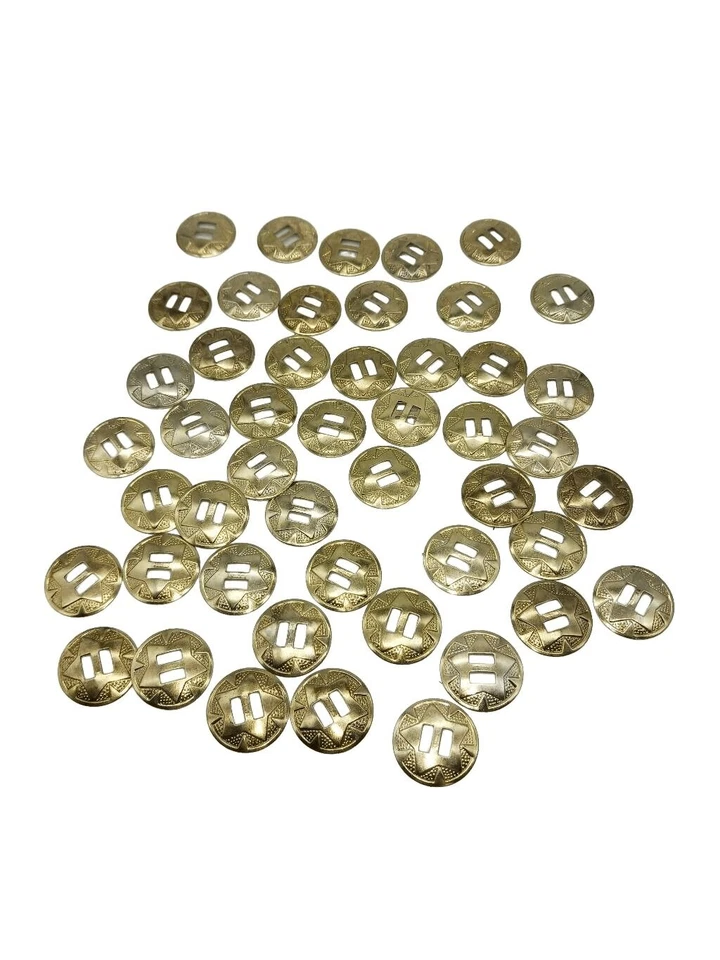 Lote de 1-1/4" de latón artesanal cinturón caballo silla de montar concho Foto 3 de 3