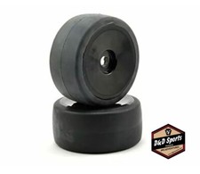 Traxxas 6473 S1 Compound Slick Tires Pre-Glued on Black Dished Wheels, Rear