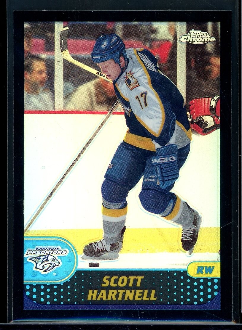 2001-02 Topps Chrome Black Border Refractors #113 Scott Hartnell 09/50