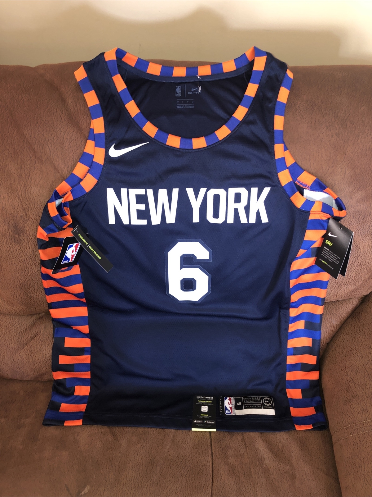 Nike new York knicks kristaps porzingis #6 nba jersey NWT size 48/L ...