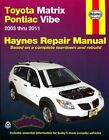 Vibe Pontiac Manual Service Repair Shop Haynes Book Chilton Workshop Guide (For: Pontiac)