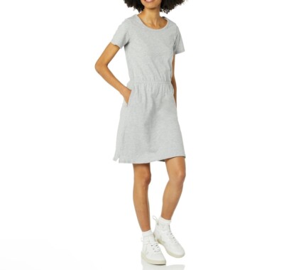 amazon cotton dress with pockets Cotton Dresses with Pockets for Women Casual Summer Midi Dress Solid Plus Size Short Sleeve Knee Length T Shirt Dress Crewneck Linen Holiday Beach A-Line Clothes Army Green at Amazon Women's Clothing