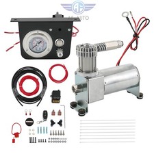 Air Lift Control Kit Air Suspension Compressor Guage Switch Amps Kit 25804