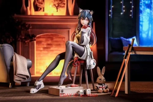 Custom Arknights Texas Winter Messenger Unpainted Resin Anime Figure GK Model