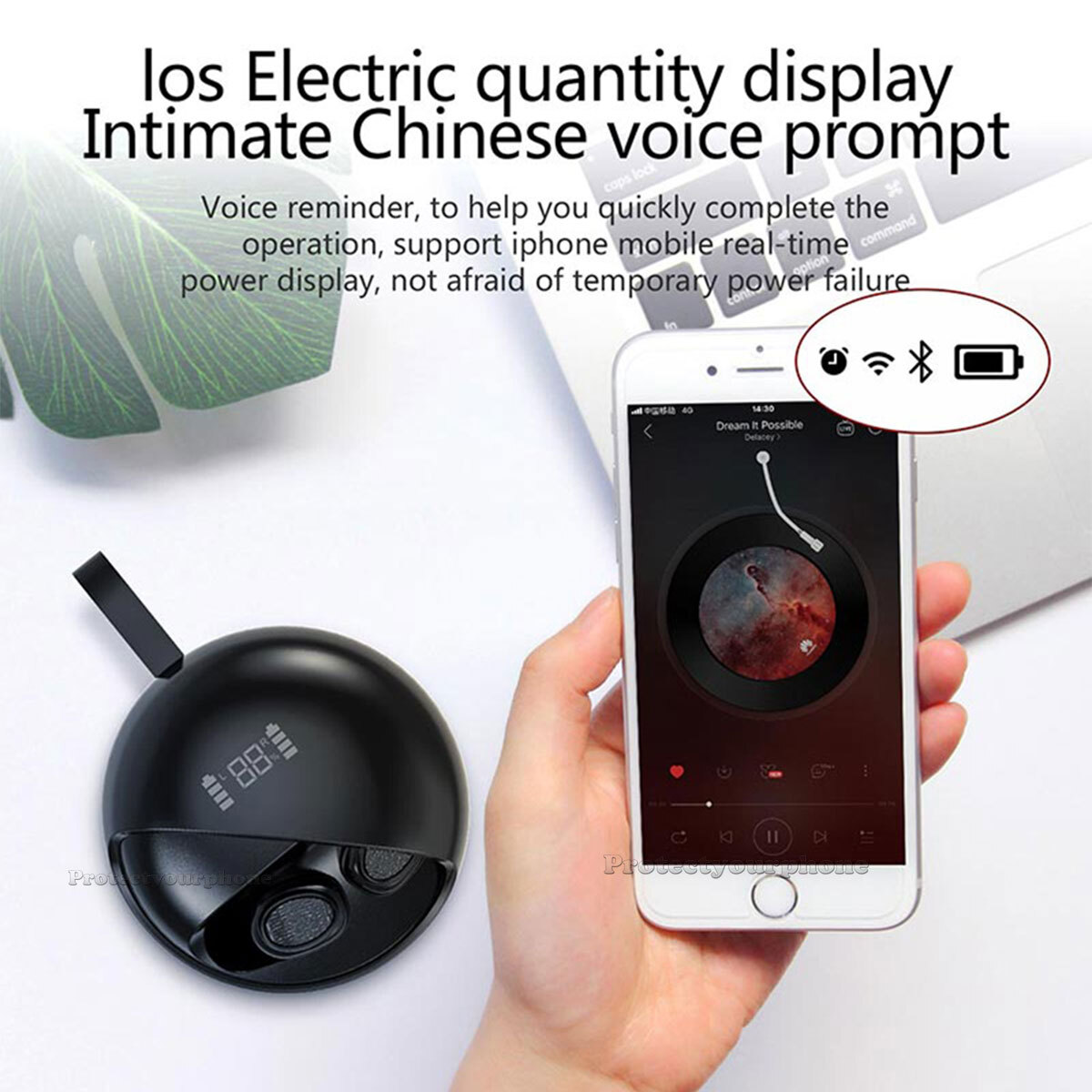 Wireless Blueotooth Headphones Earbuds Earphones For Samsung S21 Ultra