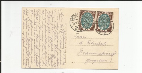 DR / NORDHAUSEN 2k 14.9.20, 2 x a. AK "Grimmel Nordh,. a. H." m. MeF Paar 108