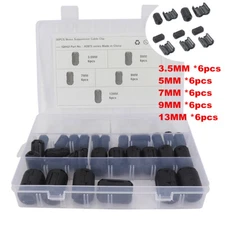 30Pcs Ferrite Bead Choke Coil Ring Core RFI EMI Noise Filter Snap On Cable Clip'