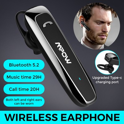 2024 NEW Mpow Single Wireless Bluetooth5.2 -Headset Kopfhörer Lärmminderung DE