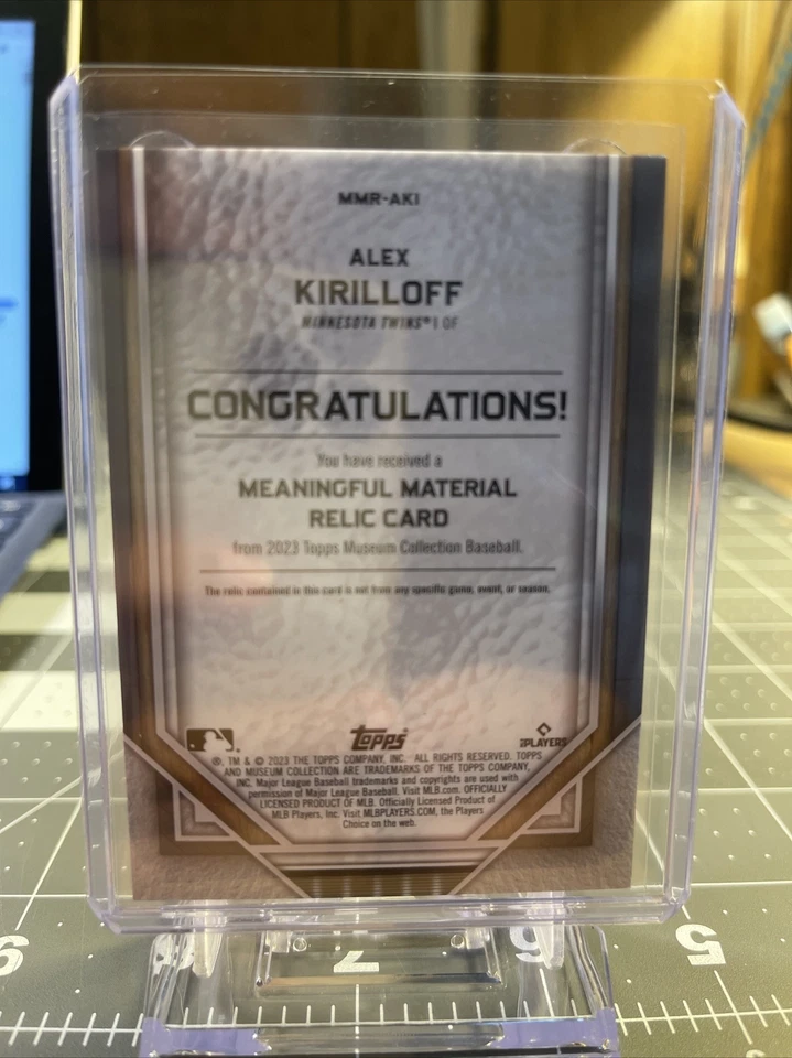 2023 Topps Museum Collection Baseball Alex Kirilloff Patch /50 - Image 2 of 2