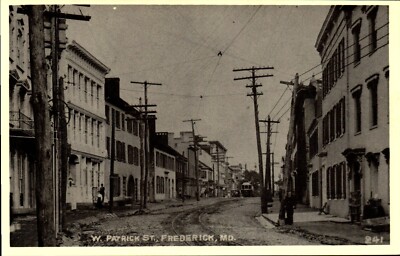 FREDERICK MD W Patrick St Early View REPO RPPC POSTCARD BK75