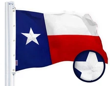 NEW G128 Texas Flag 10x15 FT Lone Star State Embroidered Tough Spun Polyester