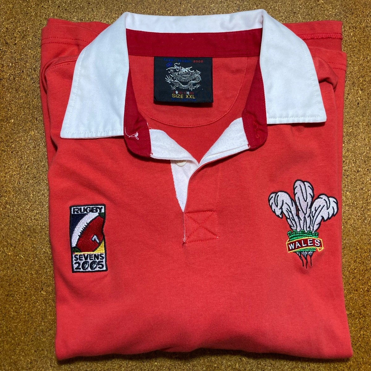 Vintage RUGBY 7 SEVENS 2005 Hong Kong Team Shirt Jersey Wales Sz