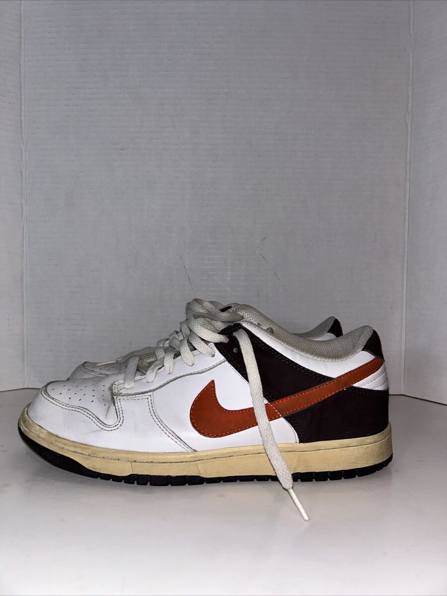 Nike Dunk Low White Orange Men's Size 9 Sneakers Shoes Nike Dunk Low White Orange Men's Size 9 Sneakers Shoes