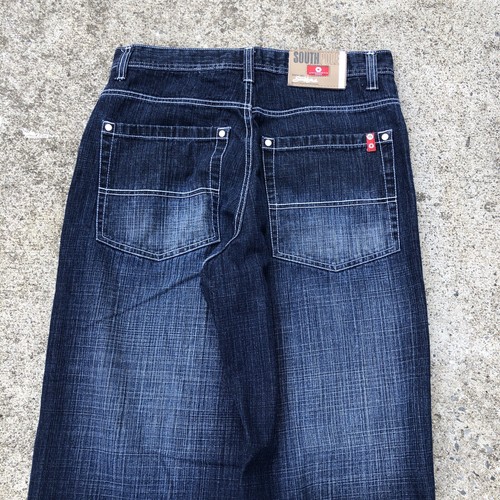 VTG Southpole Jeans Mens 34x32 Blue Baggy Red Tab Wide Leg Y2k Skater Hip Hop - Picture 8 of 16