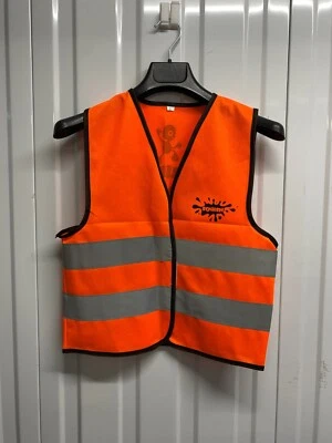 SQUISH BIKES Children's Hi Vis Vest For Safety - Kids Orange Hi Viz - Bike CYCLING Safety