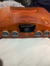 Nintendo 64 N64 Fire Orange Funtastic Console. Leads But No Controller