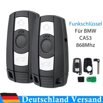 2x Funk Schlüssel Fernbedienung 868MHz für BMW 3er E90 E91 E92 5er E60 X5 E70 Z4