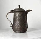 Antique Indo-Persian Kashmiri samowar tea kettle, superb!