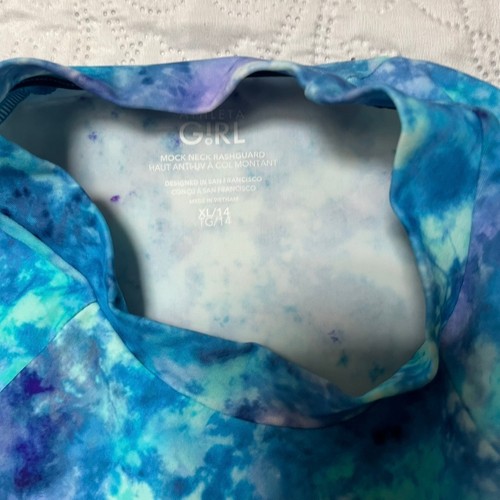 NWT Athleta Girl Mock Neck Rash Guard Size 14 - Picture 4 of 6
