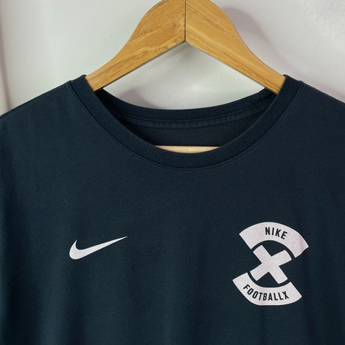 Nike Footballx Shirt Mens Medium Black Sports Activewear Dri Fit Short Sleeve - Picture 4 of 12